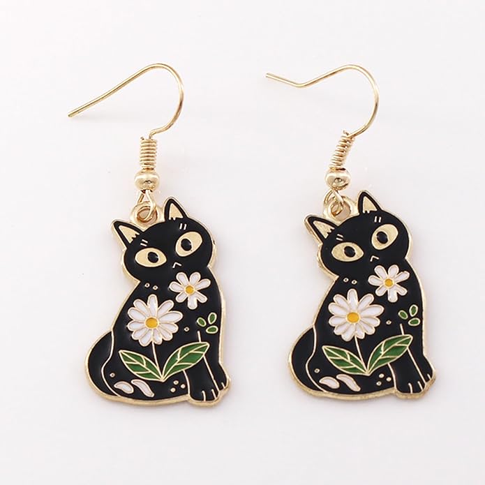 Cat Earrings for Women Trendy Stuff Mothers Day Gifts Funny Animal Stud Earrings Jewelry Gifts for Cat Lovers Birthday Christmas