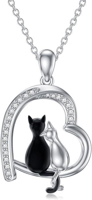 WINNICACA Sterling Silver Cat/Ladybugs/Cow/Cardinal/Hummingbird/Dragonfly Necklace for Women Exquisite Jewelry Gifts for Birthday, Christmas Gifts for Mother and Daughter