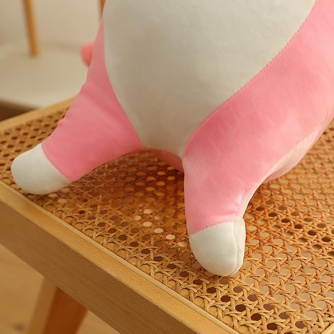 Long Pink Cat Plush Pillow Toy Sleeping Pillow Cute Cartoon Cat Stuffed Animals Soft Long Body Pillow Gift for Kids(19.68in)