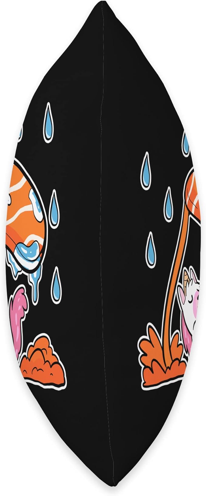 Cute Unicorn Sushi Cat Anime Figure Seafood Foodie Manga Throw Pillow