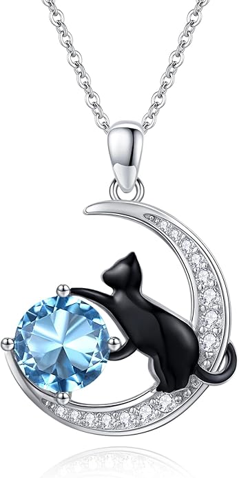 Animal Necklace 925 Sterling Silver Cat/Dog/Fox/Axolotl/Highland Cow Pendant Necklace Cute Animal Jewelry Graduation Gifts for Women