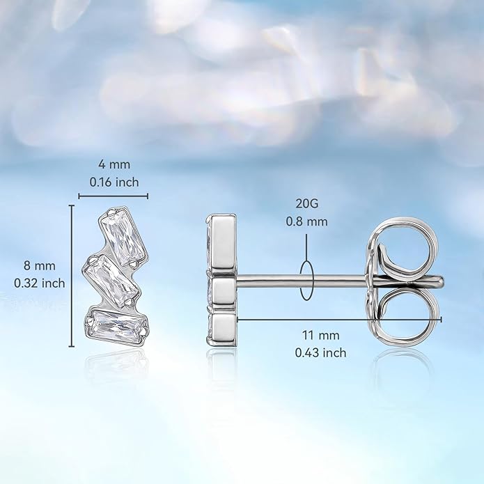 Limerencia G23 Pure Titanium Hypoallergenic Earrings | F136 Implant Grade Titanium Jewelry for Sensitive Ears