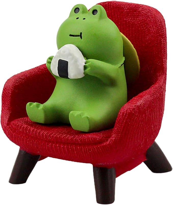 Miniature Frogs - Cute Frog Sculptures for Outdoor Fairy Garden, Desk Decor & Plant Shelf