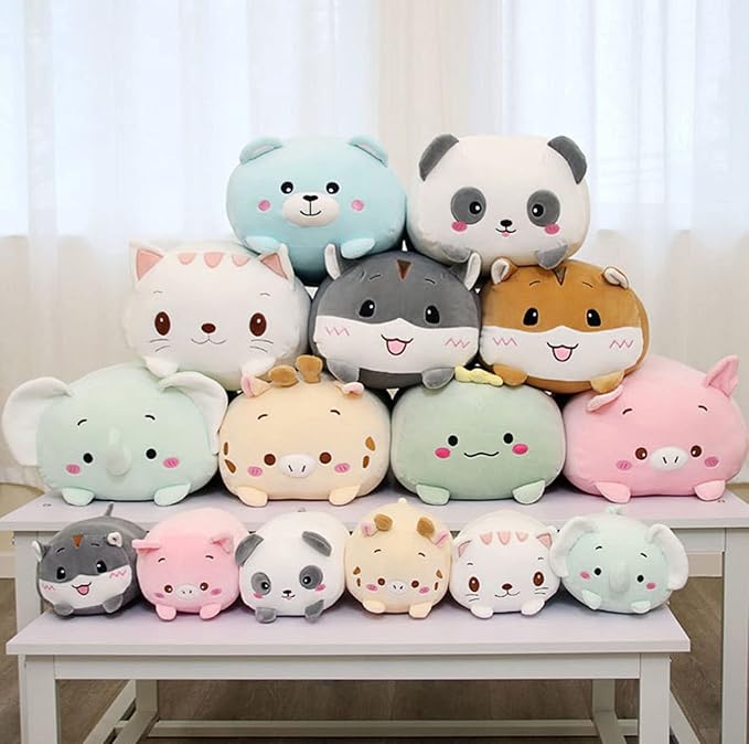 Cute Plush Elephant Stuffed Squishy Animal Elephant Cylindrical Body Elephant Pillow,Super Soft Elephant Hugging Toy Pillow Kids Kawaii Sleeping Elephant Pillow Gifts for Bedding Decor 24-Inch