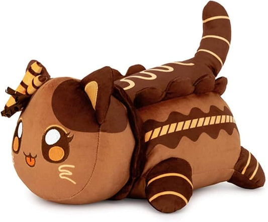 Chocolate Cat Stuffed Animal Plush, Cute Anime Cartoon Cat Plushies, Figure Toy Plush Pillow Gift for Kids and Festival