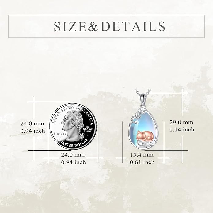 YFN Cat Necklace Sterling Silver Jewelry for Women Cat Jewelry Gifts
