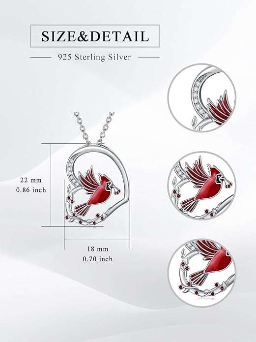 Cute Mother and Daughter Fox/Cat/Cow/Monkey/Panda Necklace 925 Sterling Silver Heart Flower Heart Necklace Animal Jewelry Mother's Day Jewelry for Women