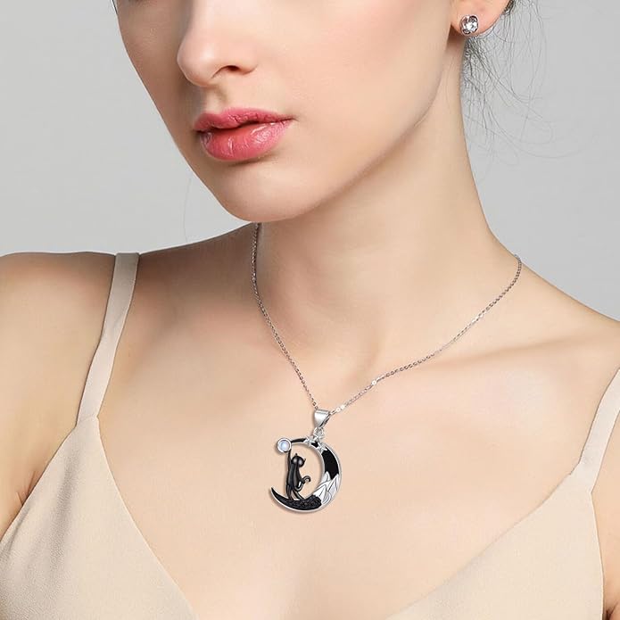 Penguin/Elephant/Frog Mushroom/Cat/Fox/Highland Cow/Axolotl/Yorkie Necklace Jewelry for Women Birthday Christmas Gifts