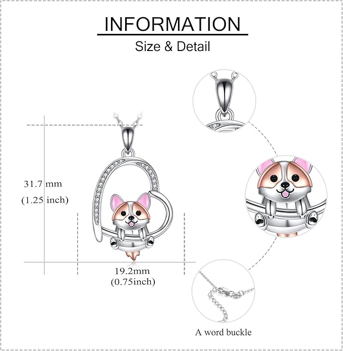 MONGAS Penguins/Guinea Pig/Pig/Fox/Corgi/Frog/Bunny/Koala8/Cow/French Bulldog Necklaces Penguin Gifts 925 Sterling Silver Hugging Penguins Cute Animal Jewelry for Women Sister