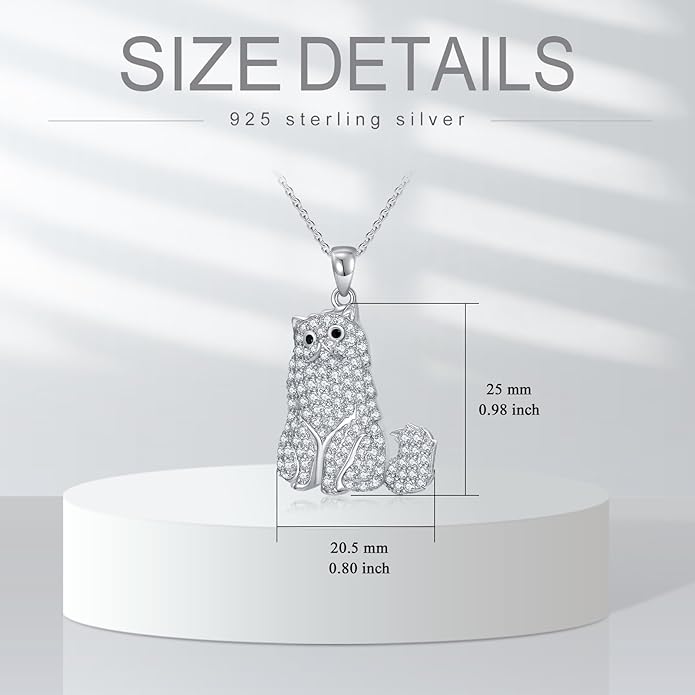 Cat Necklaces 13 Breeds of Cats Necklaces S925 Sterling Silver Cat Pendant for Women