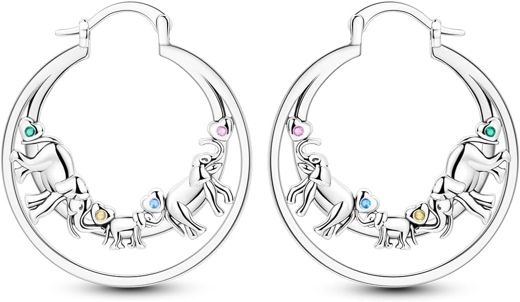 NARMO 925 Sterling Silver Hoop Earrings for Women Hypoallergenic Lightweight Simple Huggie Hoop Earrings Twisted Hoop Earrings Colorful Cubic Zirconia Hoop Earrings Rainbow Hoop Earrings