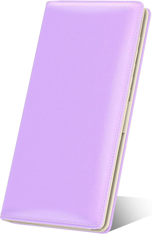 Nipichsha Womens Wallet, RFID Slim Wallets for Women, Thin Ladies Credit Card Holder Purse, Cute Leather Bifold Clutch Billfold with 11 Card Slots & ID Window, Purple