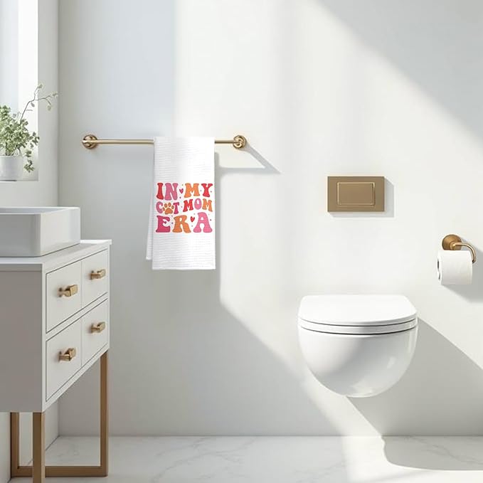 in My Cat Mom Era Kitchen Towels, for Cat Mom Hand Towels for Bathroom Decor, Kitty Kitten Pet Lover Gifts for Women Decor Dish Tea Towels for Kitchen, 16x24 Inch