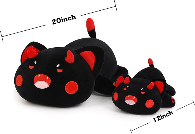 Cat Stuffed Animal, Cute Red Cat Plush Toy Pillow Soft Cat Stuffed Animal Kawaii Plushie Toy 30CM/11.8Inch