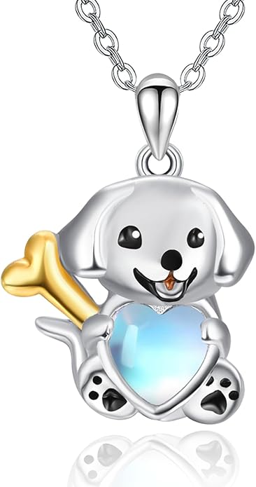 Dreamboat Moonstone Animal Pendant Necklace for Women 925 Sterling Silver Cute Animals Jewelry Gifts