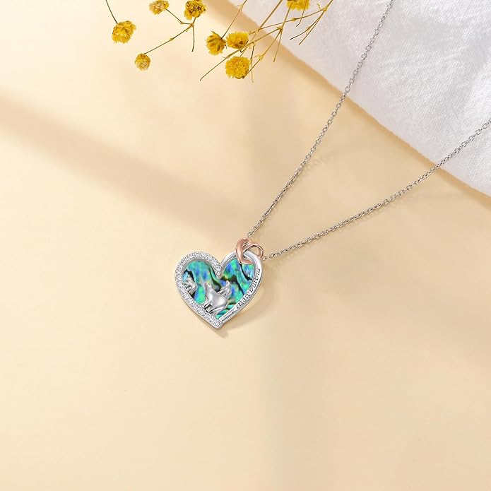 Mothers Day Gift for Mom 925 Sterling Silver Mama Bear/Dinosaur/Cat/Bird/Chicken Necklace with 1 2 3 4 5 Cubs Jewelry for Women Wife Grandma