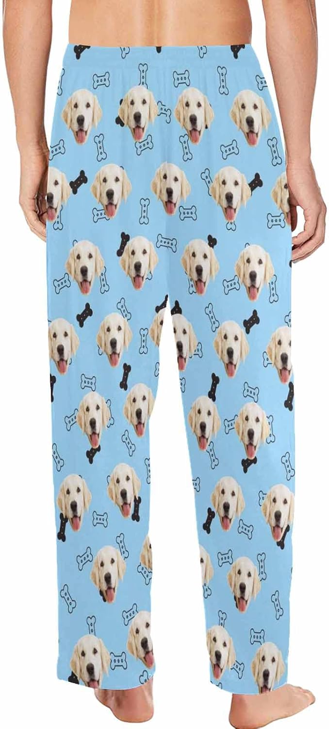 MyPupSocks Customized Face Pajamas Pants Photo Pajama Bottoms for Men S-XXL