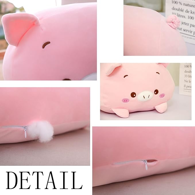 Cute Plush Squishy Animal Pig, Super Soft Hugging Toy, Kids Kawaii Sleeping Pillow, 8-Inch