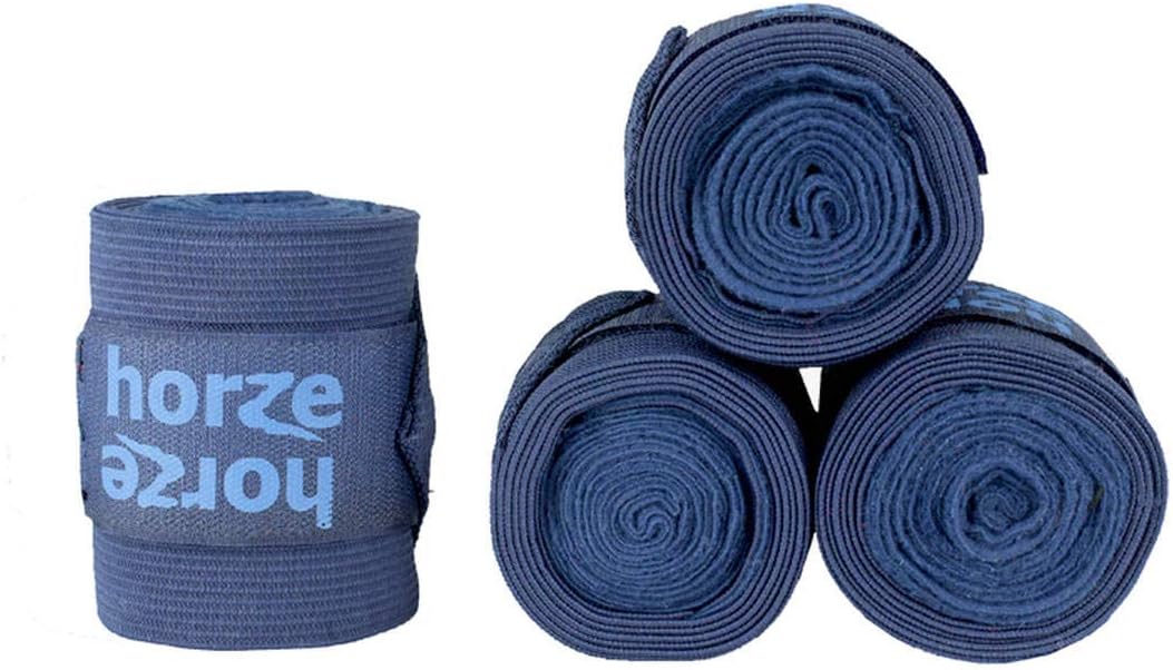 HORZE Nest 10' Combination Polo Wraps (Set of Four) | Fleece and Elastic Horse Bandages