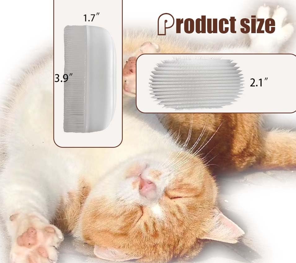 SoarExcelleryy Soft Fur Cat Brush - Over 1000 gentle cat tongue brushes with prickly serrations, suitable for sensitive cats - comfortable, lightweight, gentle, perfect for enhancing intimacy (Orange)