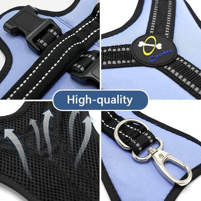 Coodeo Dog Lift Harness, Full Body Support & Recovery Sling, Pet Rehabilitation Lifts Vest for Old Dog with Arthritis Walk(Bule,L)