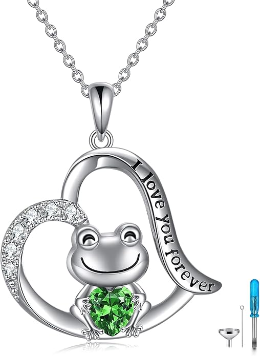 POPLYKE 925 Sterling Silver Urn Necklace for Ashes for Women Cremation Necklace for Ashes Keepsake Jewelry for Human