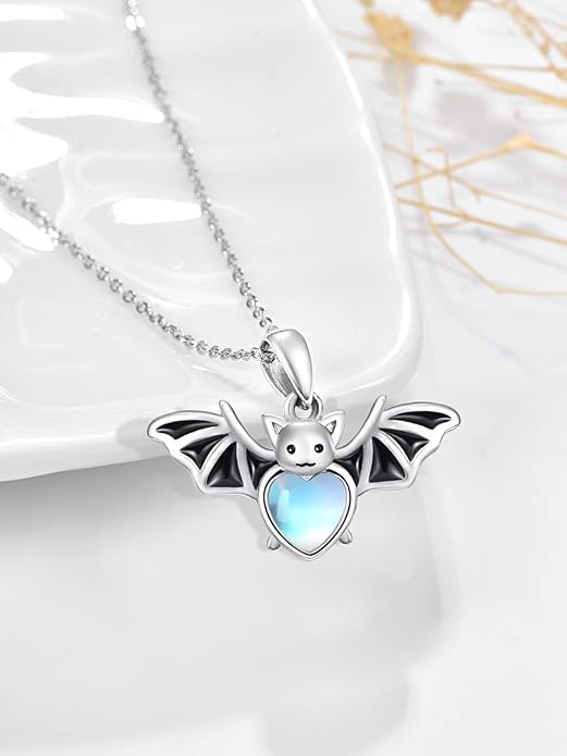 Dreamboat Moonstone Animal Pendant Necklace for Women 925 Sterling Silver Cute Animals Jewelry Gifts