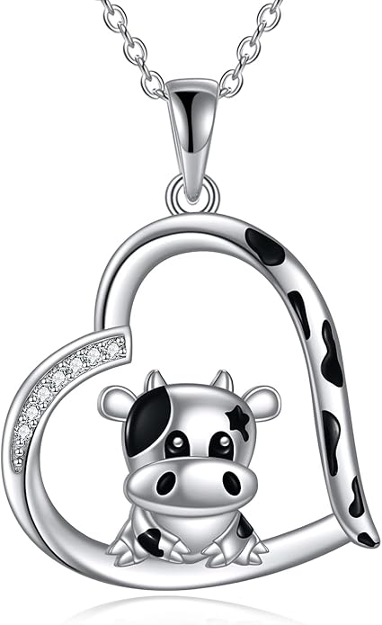 WINNICACA Sterling Silver Cat/Ladybugs/Cow/Cardinal/Hummingbird/Dragonfly Necklace for Women Exquisite Jewelry Gifts for Birthday, Christmas Gifts for Mother and Daughter