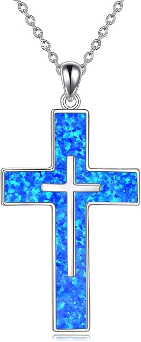 YFN Cross Necklace Sterling Silver Religious Cross Pendant Jewelry Christian Gifts for Women Men