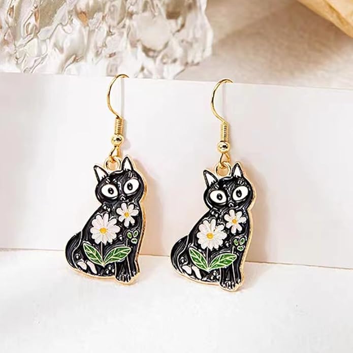 Cat Earrings for Women Trendy Stuff Mothers Day Gifts Funny Animal Stud Earrings Jewelry Gifts for Cat Lovers Birthday Christmas