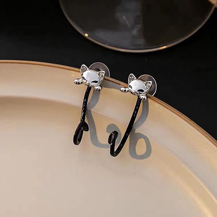 Cat Earrings for Women Trendy Stuff Mothers Day Gifts Funny Animal Stud Earrings Jewelry Gifts for Cat Lovers Birthday Christmas