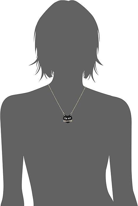 Betsey Johnson Pave Cat Pendant Necklace, 16" + 3" Extender