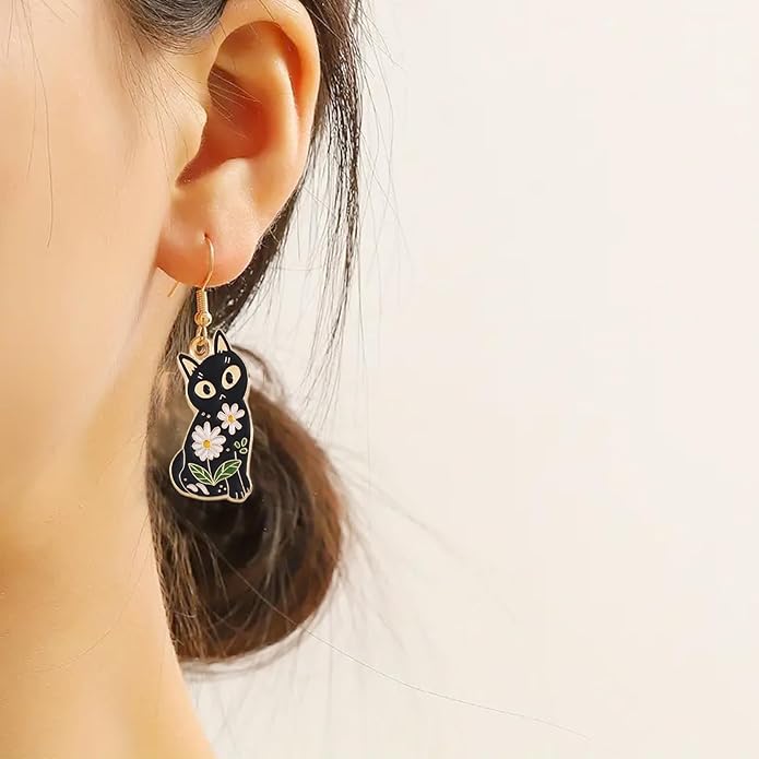 Cat Earrings for Women Trendy Stuff Mothers Day Gifts Funny Animal Stud Earrings Jewelry Gifts for Cat Lovers Birthday Christmas