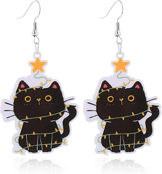 Cat Earrings for Women Trendy Stuff Mothers Day Gifts Funny Animal Stud Earrings Jewelry Gifts for Cat Lovers Birthday Christmas