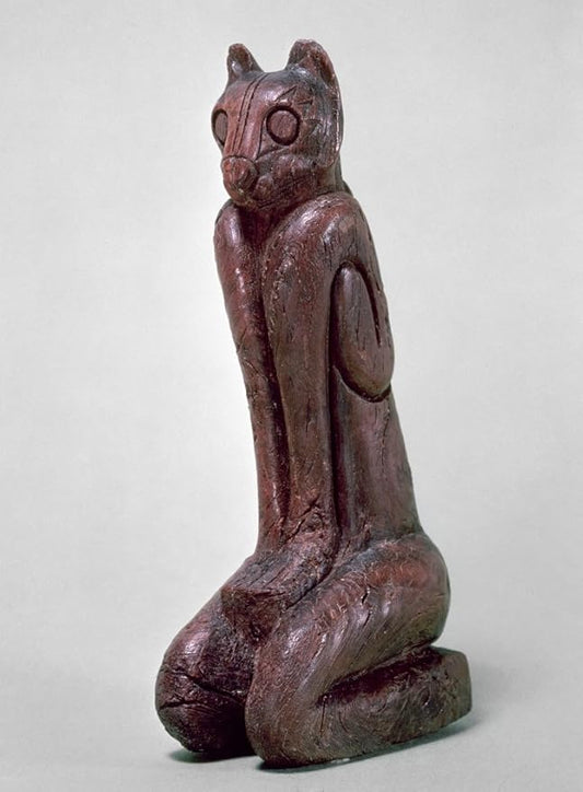 Key Dwellers Cat Figure Nseated Cat Figure Carved Wood Sculpture From The Key Dweller Culture Of Key Marco Florida C1000-1600 AD Height 152 Cm Poster Print by (18 x 24)