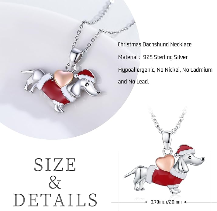 Dog Cat Necklace Pendant 925 Sterling Silver Pet Jewelry Gifts for Women
