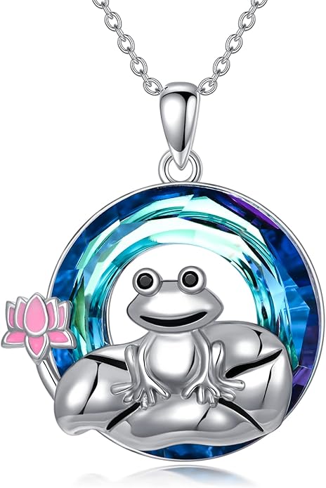 MONGAS Penguins/Guinea Pig/Pig/Fox/Corgi/Frog/Bunny/Koala8/Cow/French Bulldog Necklaces Penguin Gifts 925 Sterling Silver Hugging Penguins Cute Animal Jewelry for Women Sister