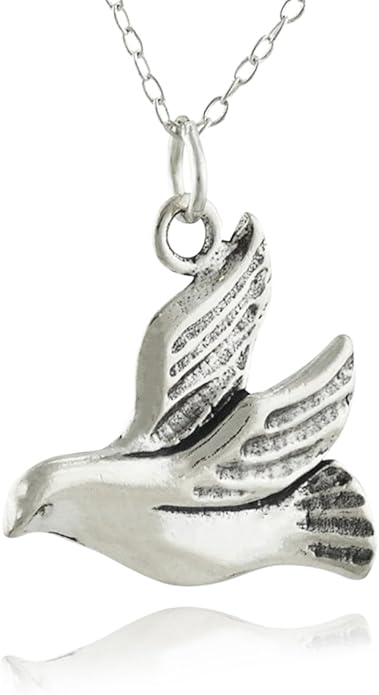 FashionJunkie4Life Sterling Silver Bird Pendant Necklaces for Women