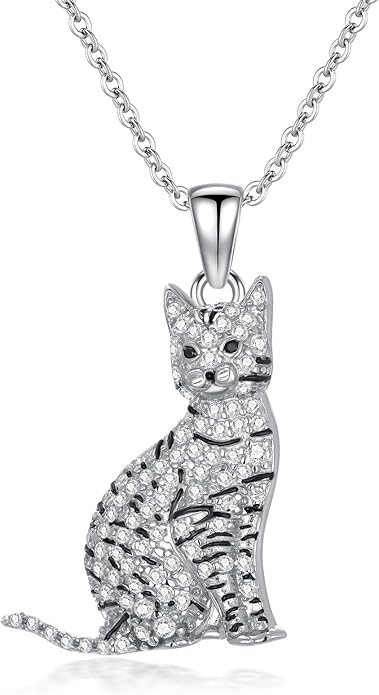Cat Necklaces 13 Breeds of Cats Necklaces S925 Sterling Silver Cat Pendant for Women