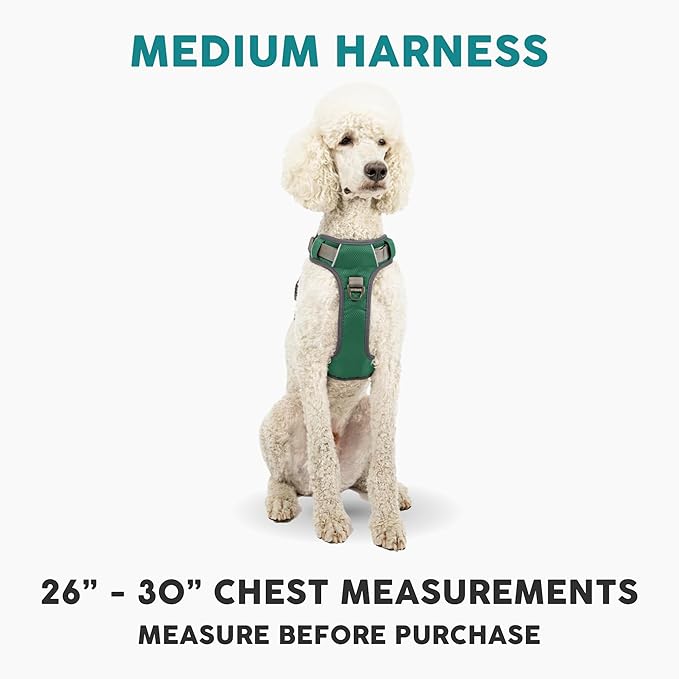Embark Adventure Dog Harness, Reflective Trim No Pull Dog Harness Medium Sized Dogs - Military Grade Nylon, Front Clip with Gel Lined Handle.