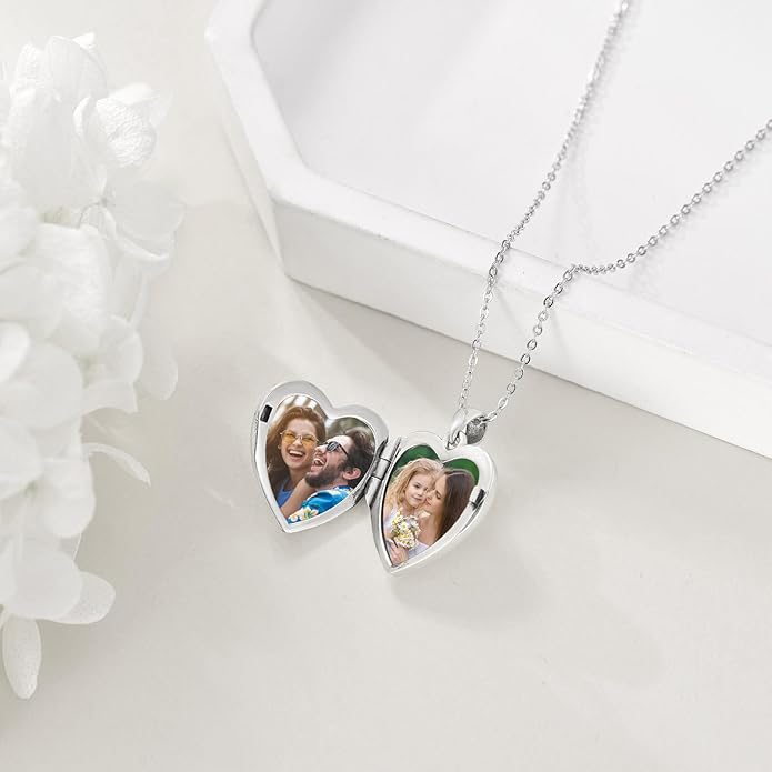 ONEFINITY Tree of Life Locket Necklace Sterling Silver Locket Necklace That Holds Pictures Tree of Life Locket Pendant for Women Wife Girlfriend