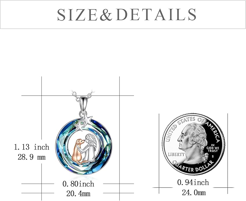 TIGER RIDER Sterling Silver Dog & Cat Pendant Necklace for Girls & Women - Pet Memorial Jewelry