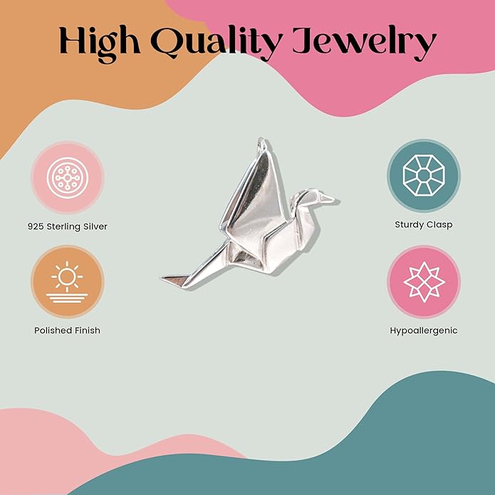 FashionJunkie4Life Dainty Origami Animal Pendant Necklaces