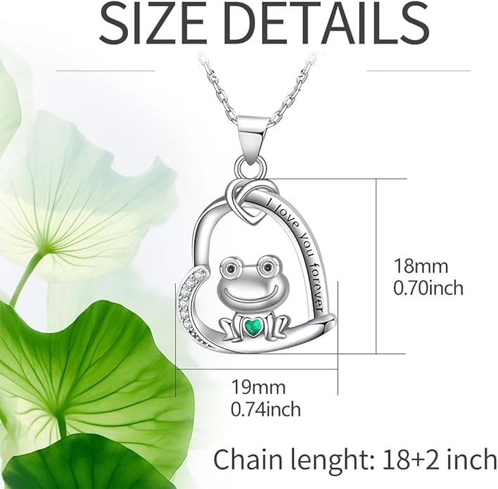 Penguin/Elephant/Frog Mushroom/Cat/Fox/Highland Cow/Axolotl/Yorkie Necklace Jewelry for Women Birthday Christmas Gifts