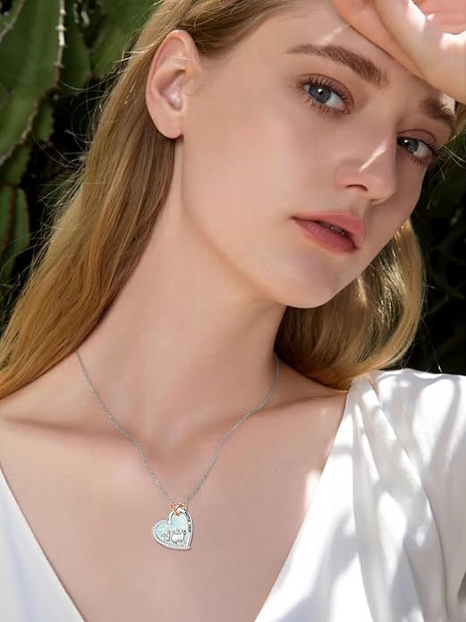 Mothers Day Gift for Mom 925 Sterling Silver Mama Bear/Dinosaur/Cat/Bird/Chicken Necklace with 1 2 3 4 5 Cubs Jewelry for Women Wife Grandma