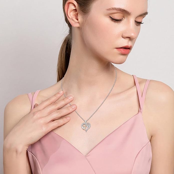 Dog Cat Necklace Pendant 925 Sterling Silver Pet Jewelry Gifts for Women