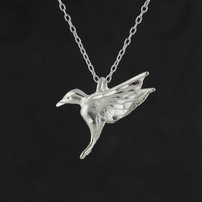 FashionJunkie4Life Sterling Silver Bird Pendant Necklaces for Women