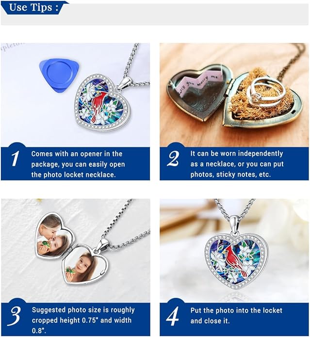 Picture Locket Necklace for Women Men Rose 14K Real Gold 925 Sterling Silver Jewelry Heart Locket Necklace that Holds Pictures Tree of Life Viking Wolf Celtic Knot St Christopher St Michael Pendant