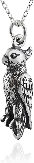 FashionJunkie4Life Sterling Silver Bird Pendant Necklaces for Women