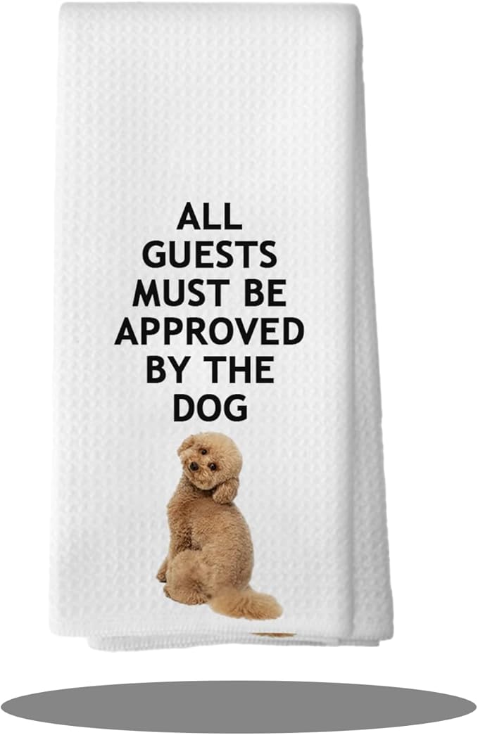 Funny Poodle Dog Gifts Kitchen Bathroom Decor Towels 16″×24″,Dog Lovers Gifts for Girls Mom Women, Funny Poodle Bathroom Kitchen Dish Hand Towels,Poodle Gifts for The Owners